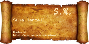 Suba Marcell névjegykártya
